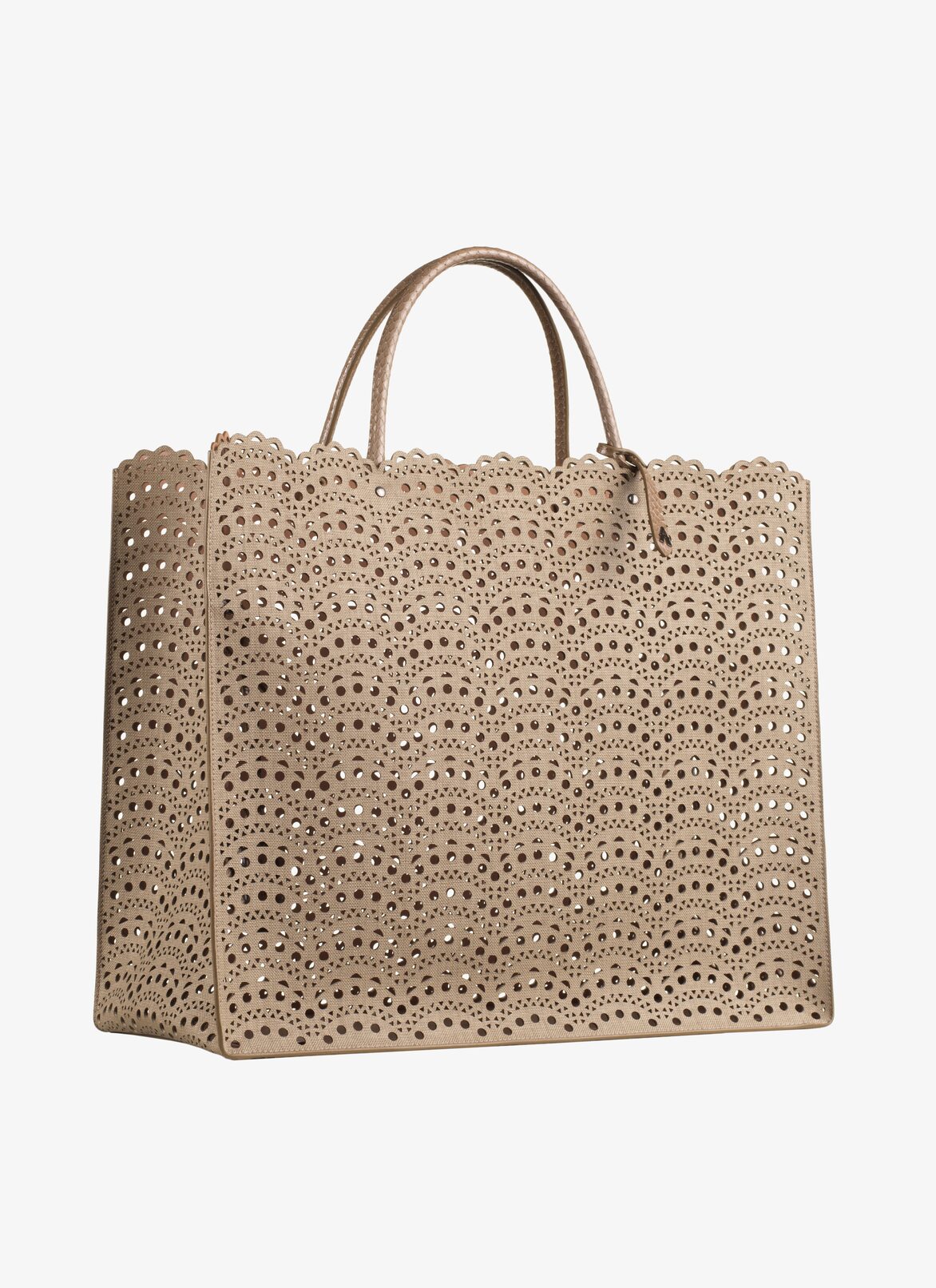 LARGE BAG PAILLE+ELAP MIN VIENN VAG TERRE D'OMBRE ALAÏA UMBRABRAUN LARGE BAG PAILLE+ELAP MIN VIENN VAG TERRE D'OMBRE